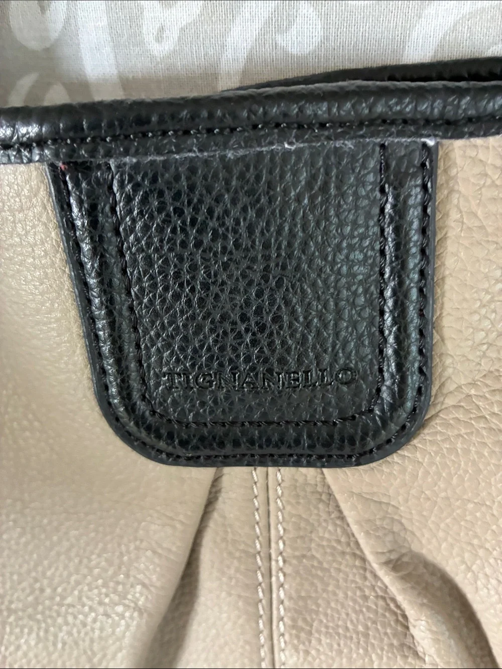 Tignanello Everyday Two-Tone Tote Bag in Beige and Black